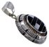 Sterling Silver Black Jade Mother Of Pearl Slide Pendant RS42802
